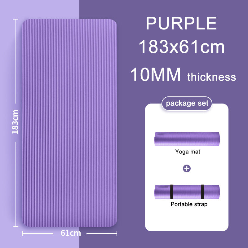 Beginner lengthened non-slip yoga mat