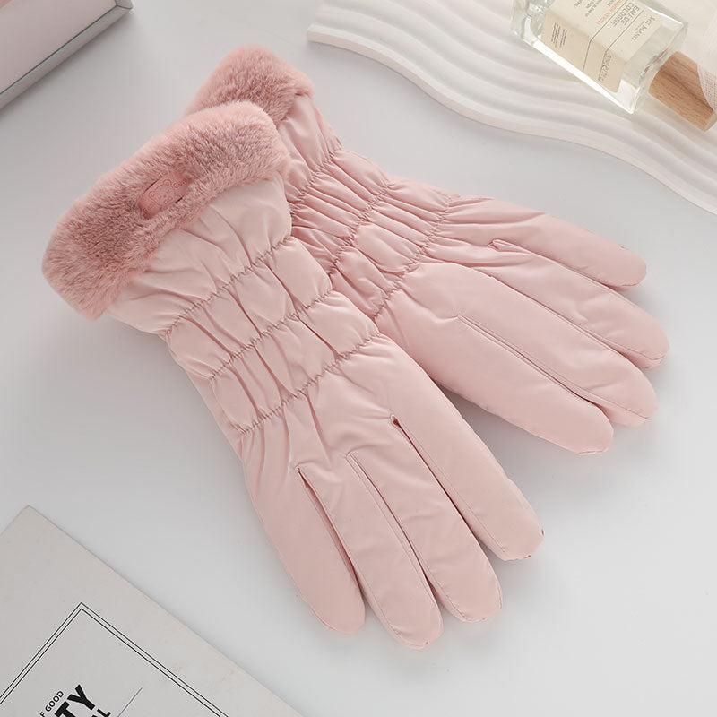 Winter Fleece-lined Thickened Touch Screen Gloves