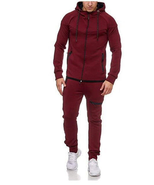 Fitness casual wear with solid color zipper decoration