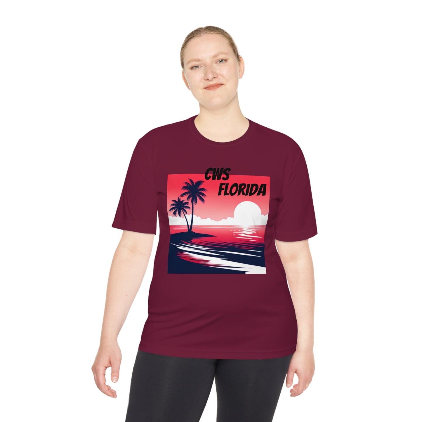 CWS Florida Sunset Unisex Moisture Wicking Tee By Cozy Winter Store (ships within USA only)