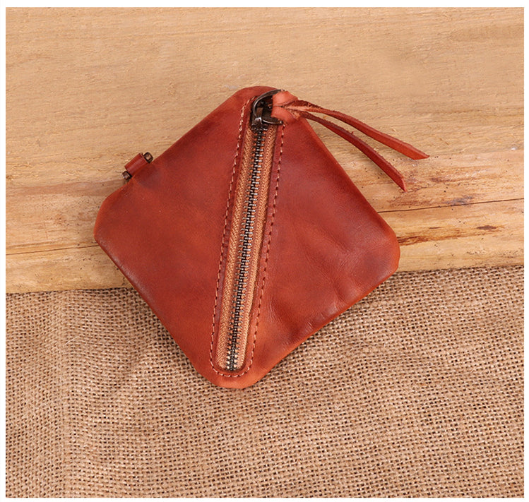 Vintage handgemachte Leder Brieftasche