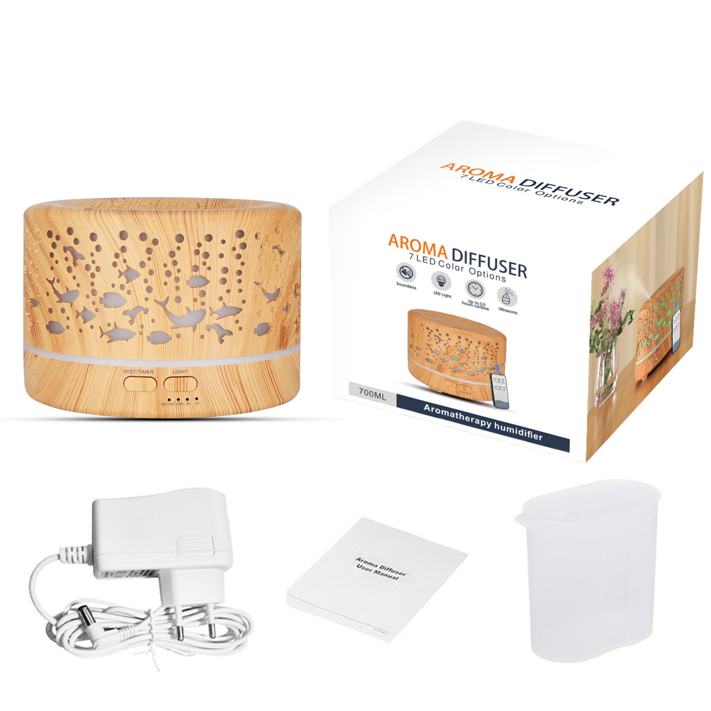 500ml Holzmaserung Aroma Diffusor Ultraschall Aroma Diffusor 