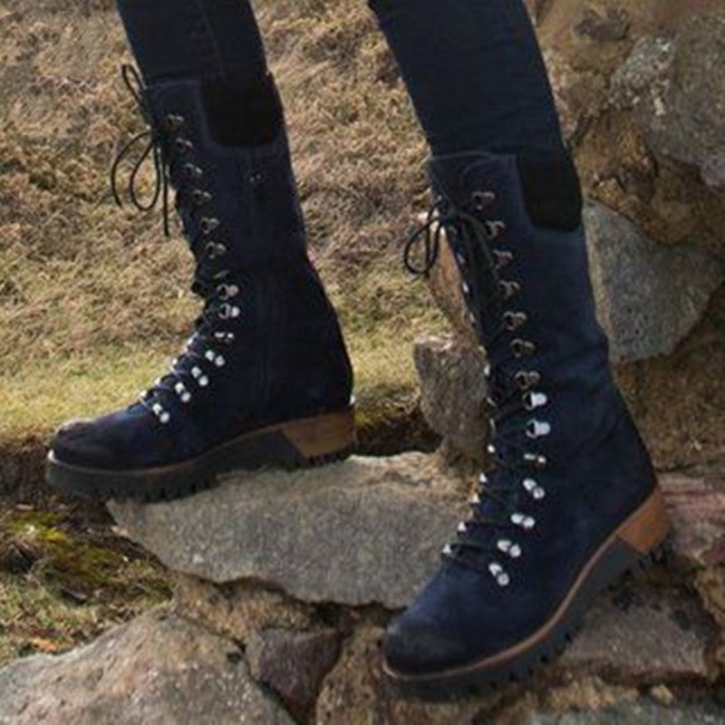 DocStride's VintageCombat Lace-Up Cowboy Boots