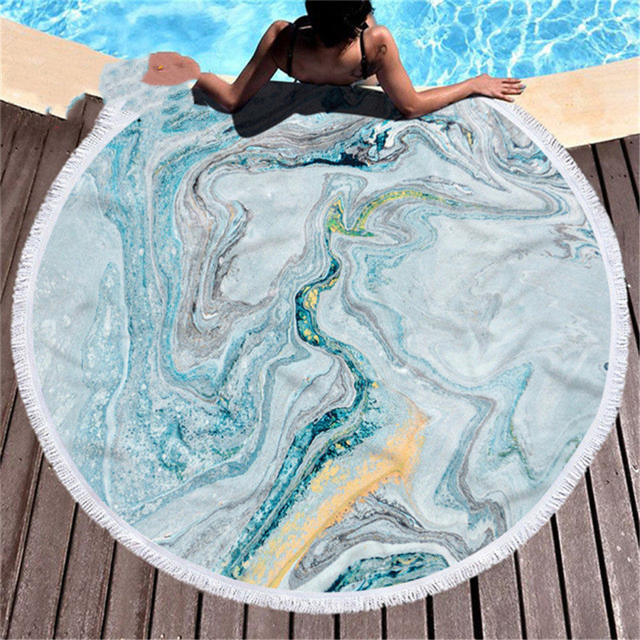 Marbling beach towel