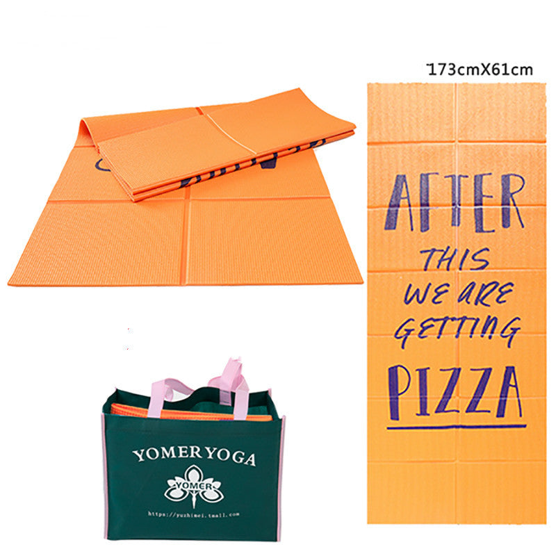 Foldable and portable yoga mat