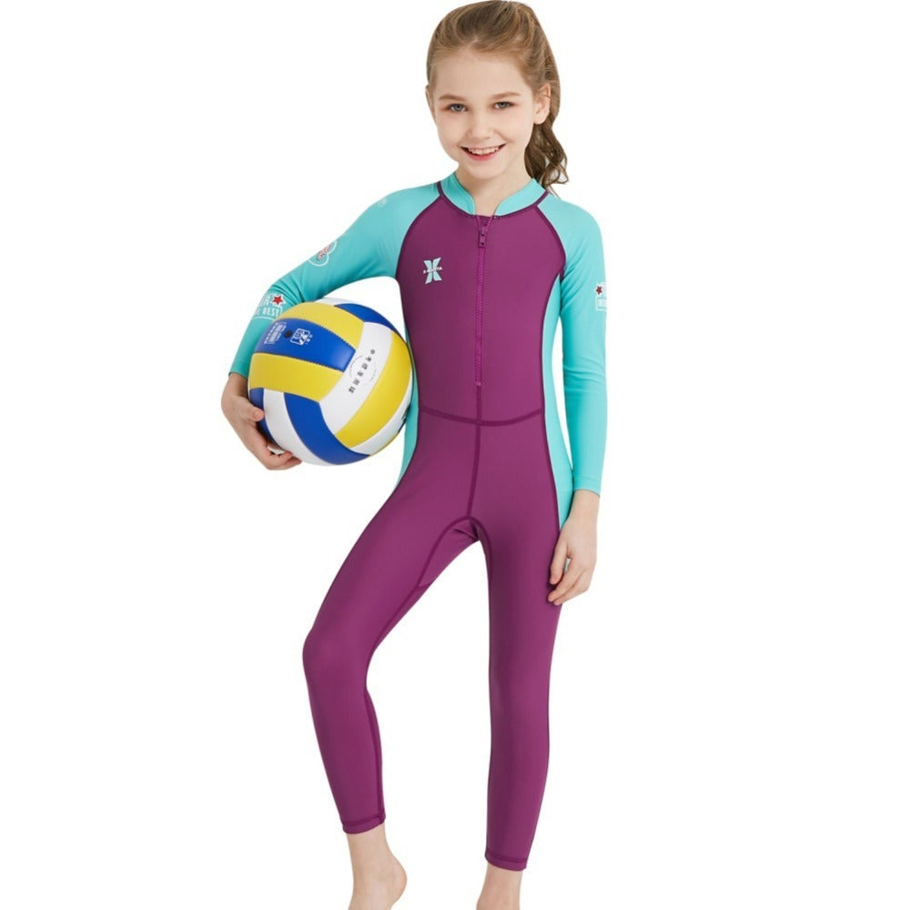 One-piece long-sleeved sunscreen and quick-drying wetsuit