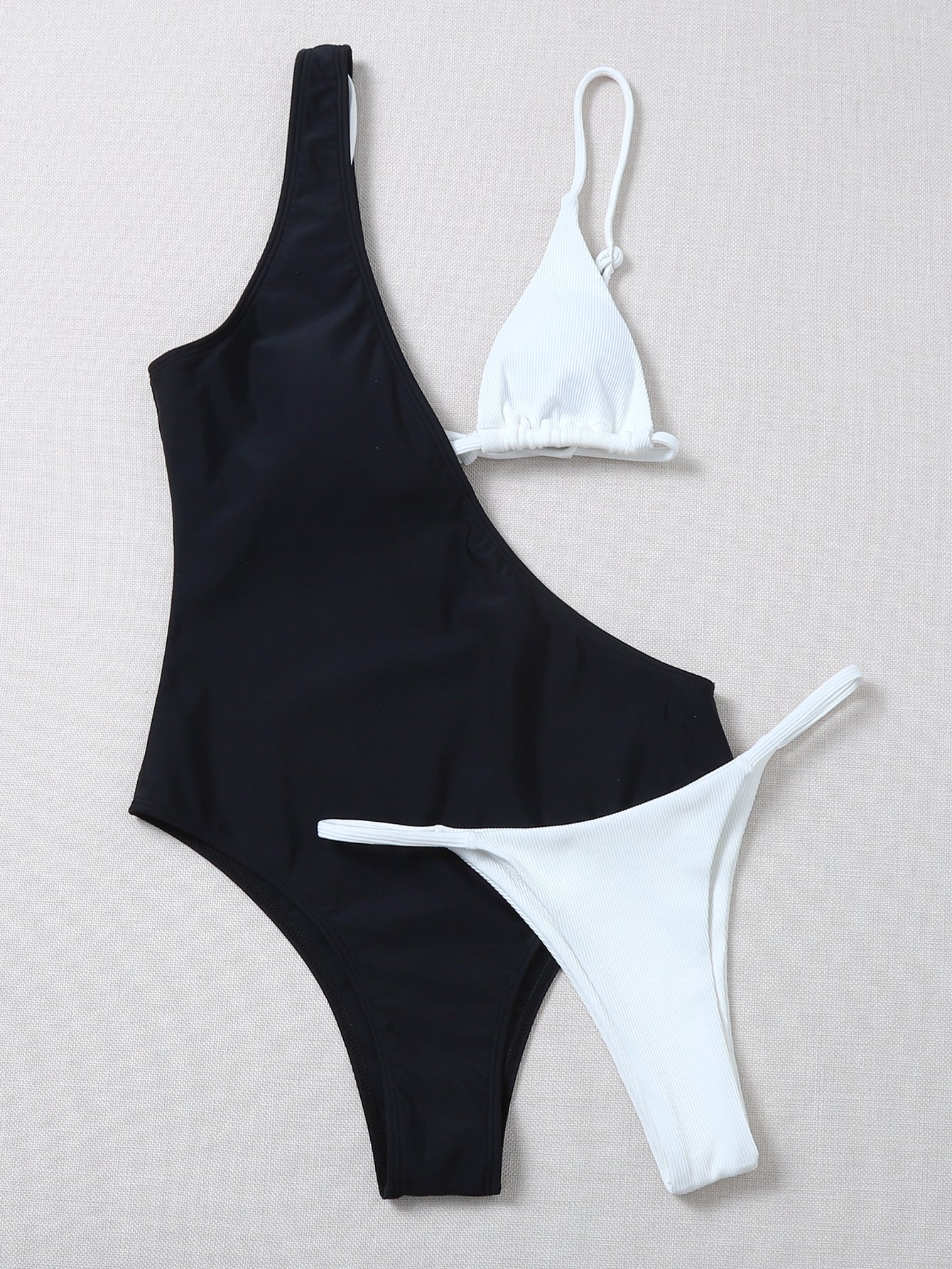 Swimwear New Solid Color Bikini Europe And America