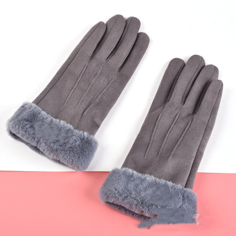 Women's Winter Fleece-lined Thermal Touch Screen Gloves