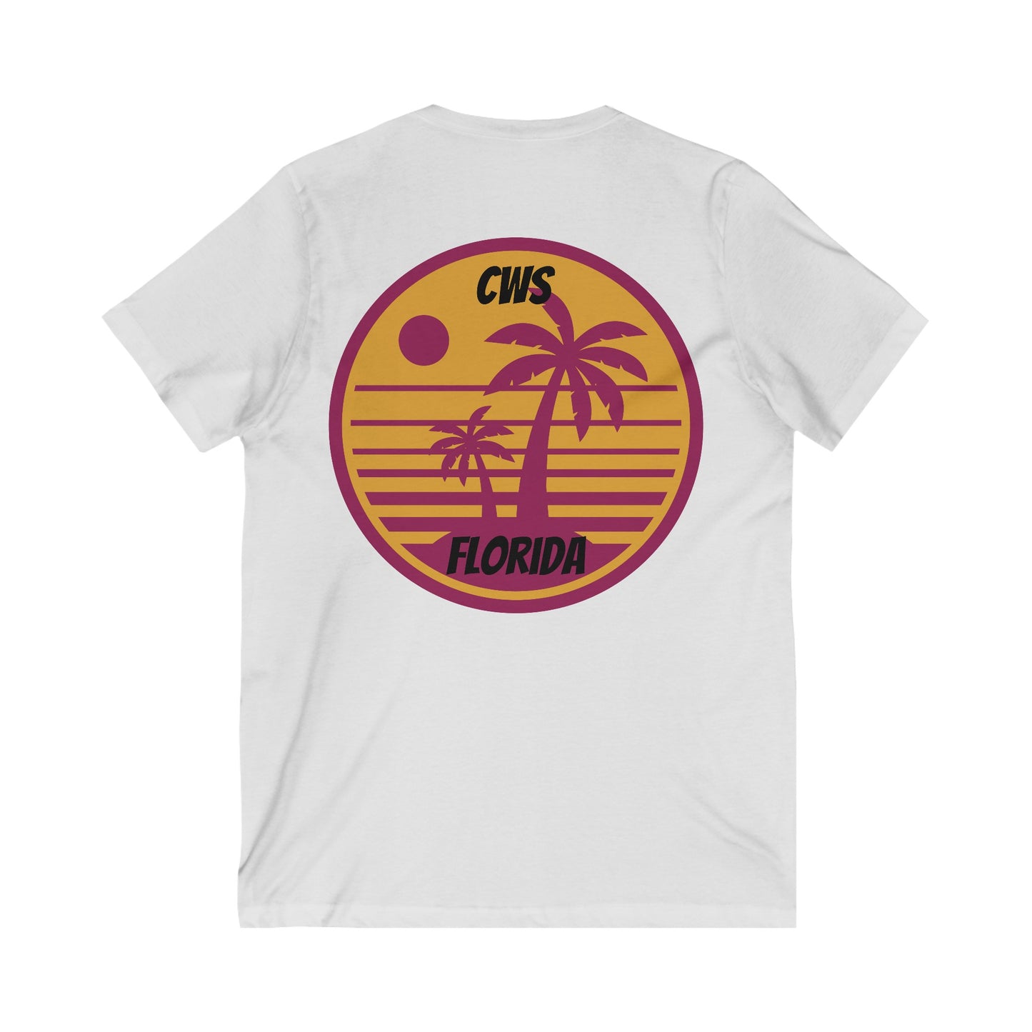 CWS Florida Palm Trees Unisex Jersey Short Sleeve V-Neck Tee By Cozy Winter Store (ships within USA only)