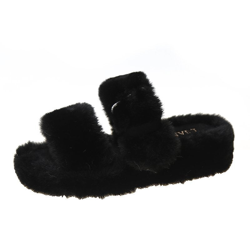 PlushLuxe: Women's plush slippers for a warm and cozy feel.