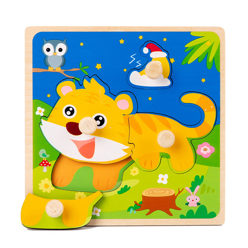 Children's Cartoon Wooded 3d 3d Puzzle Model Educational Toys