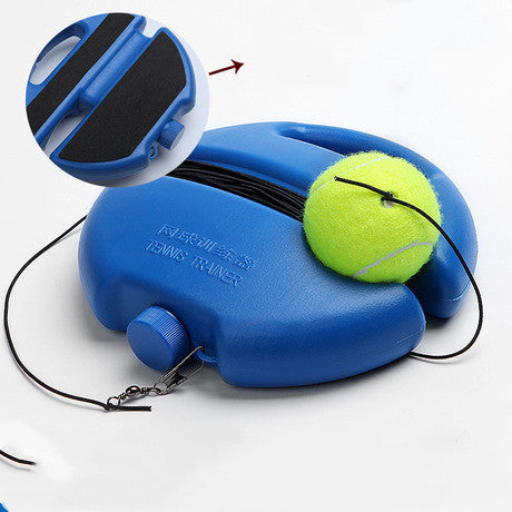 Tennis rebound tennis training device with rope