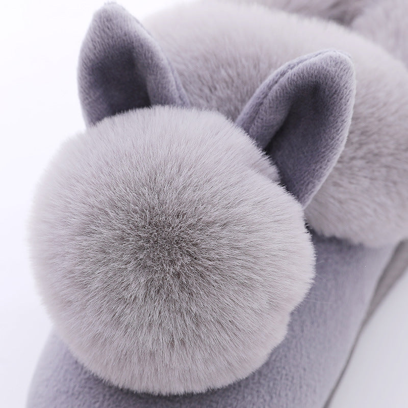 CozyPaws: Warm, fluffy cotton slippers with rabbit fur for a cute winter look.