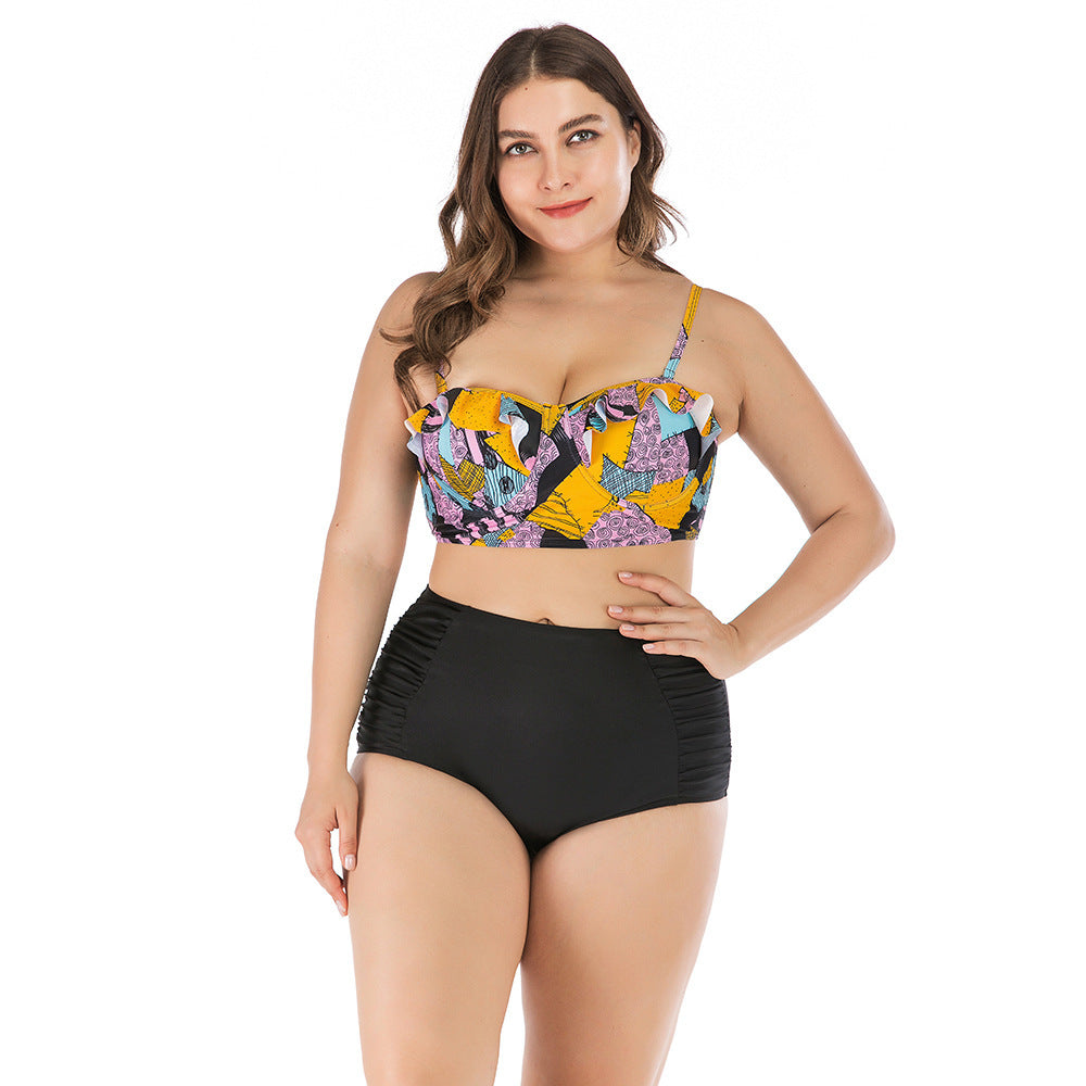 Plus Size High Waist Bikini Swimsuit