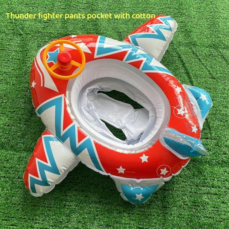 Large Thickened Car Horn Boat Steering Wheel With Canopy Swimming Ring