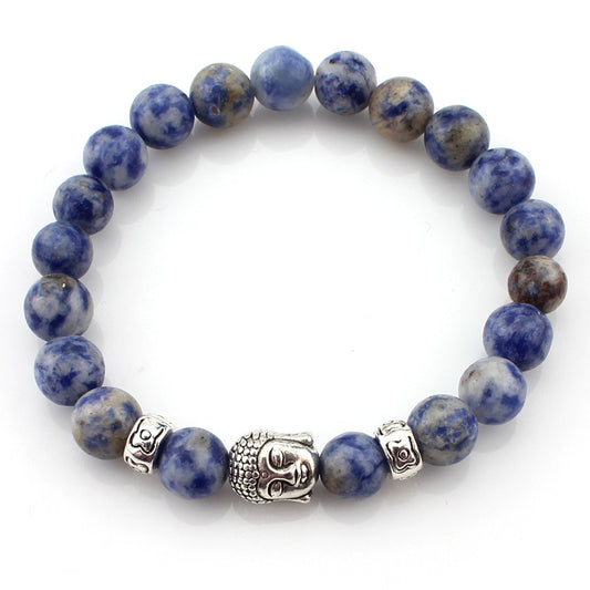 Natural Stone Buddha Head Bracelet