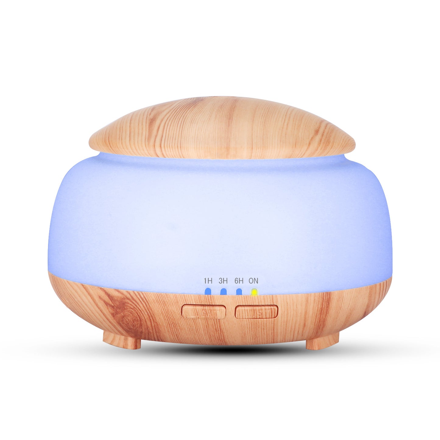 Neu Holzmaserung Aroma Diffusor 300ml Ultraschall Zerstäuber Haushalt Schlafzimmer Bunte Nachtlicht