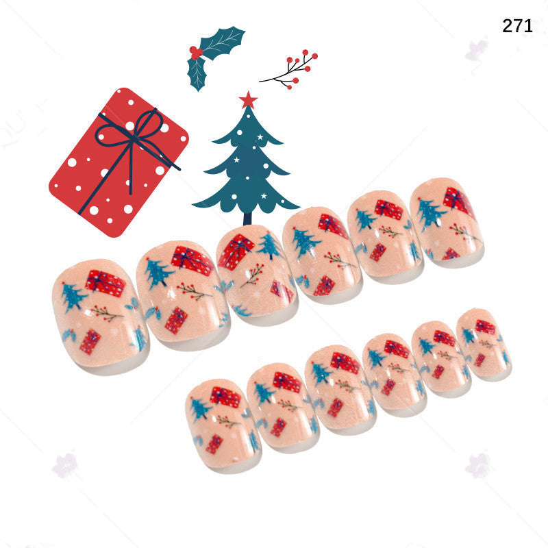 Christmas Cute Children Nails 24 Pieces Wearable