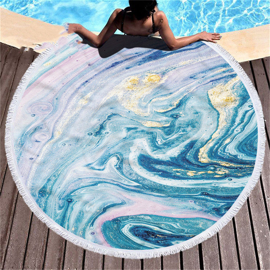 Marbling beach towel