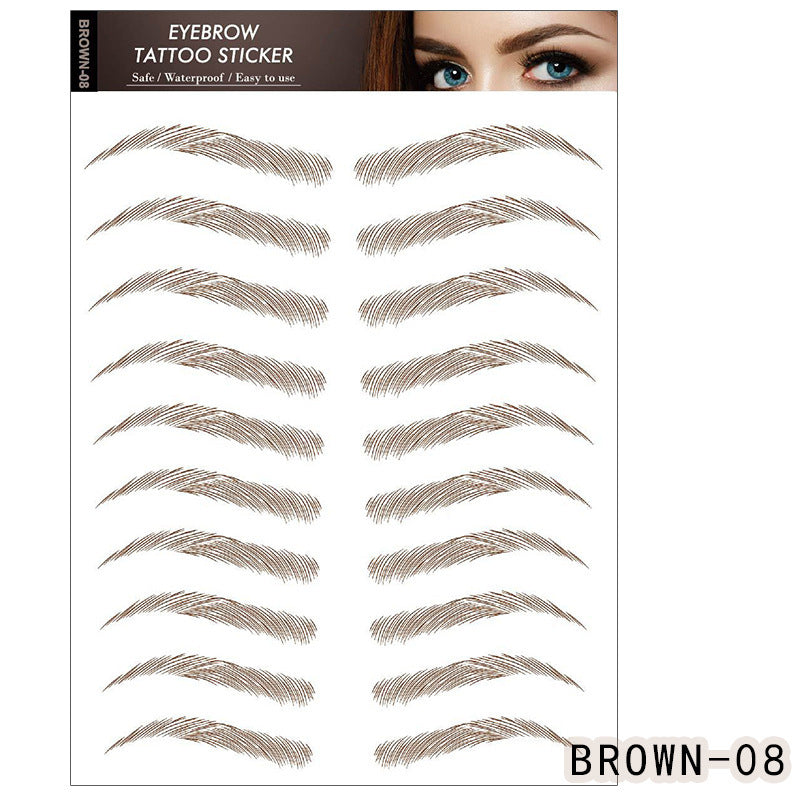 Waterproof 6D Eyebrow Tattoo Semi-Permanent Embroidery Natural Long Lasting Fake Eyebrow