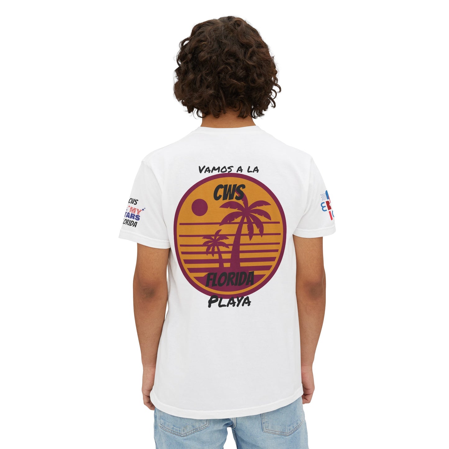 CWS Florida Vamos A La Playa Unisex Garment-Dyed Pocket T-Shirt by Cozy Winter Store (ships within USA only)