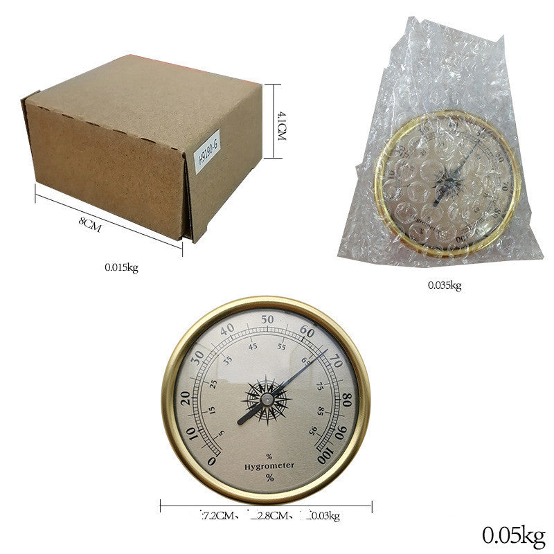 Analog Thermometer And Hygrometer, Aluminum Outer Ring, Aluminum Dial