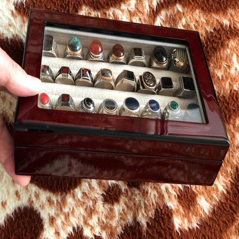 Jewelry Box Female High-End Ring Box Earrings Earring Storage Box