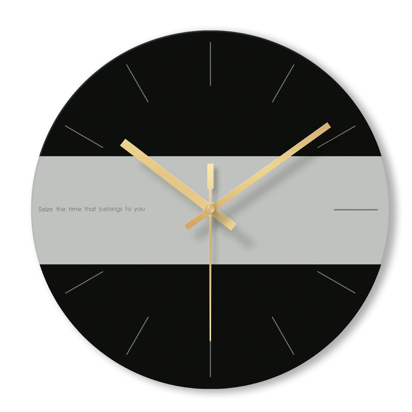 Tempered glass wall clock