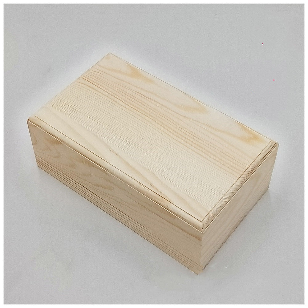 Wooden clamshell gift box Wooden packing box Rectangular tool wooden box