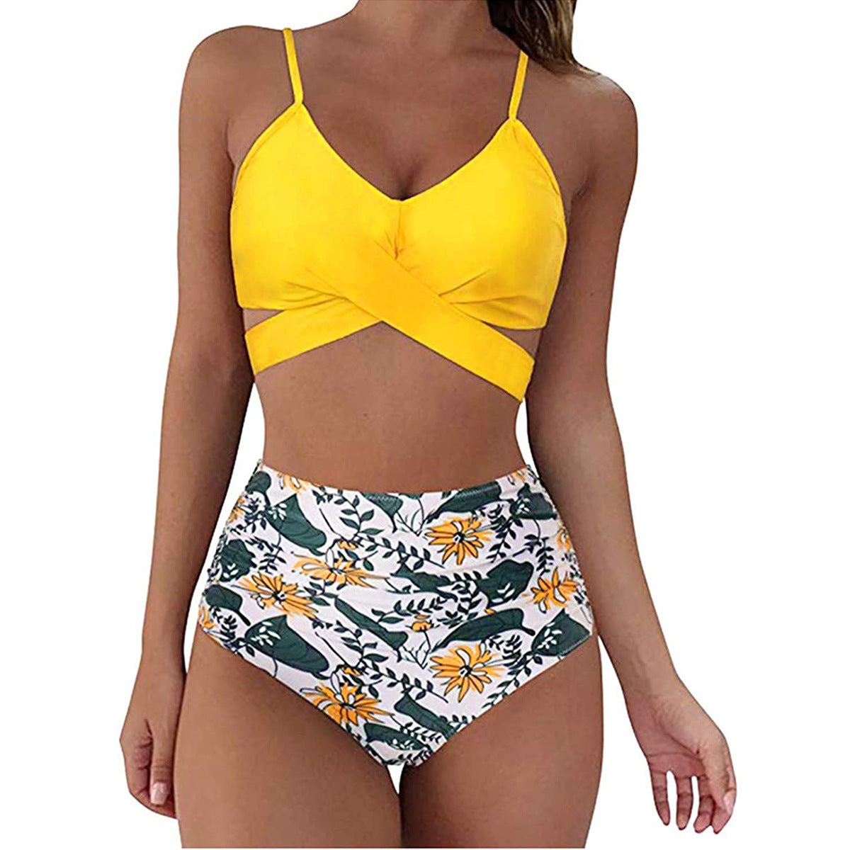 Women Sexy Soild Print Bikini Set Push Up Bathing Swimwear