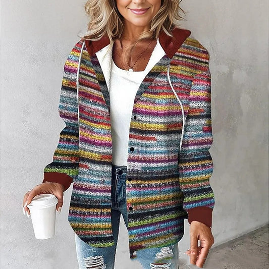 Damen Große Karos Stil Damen Wolljacke Plaid