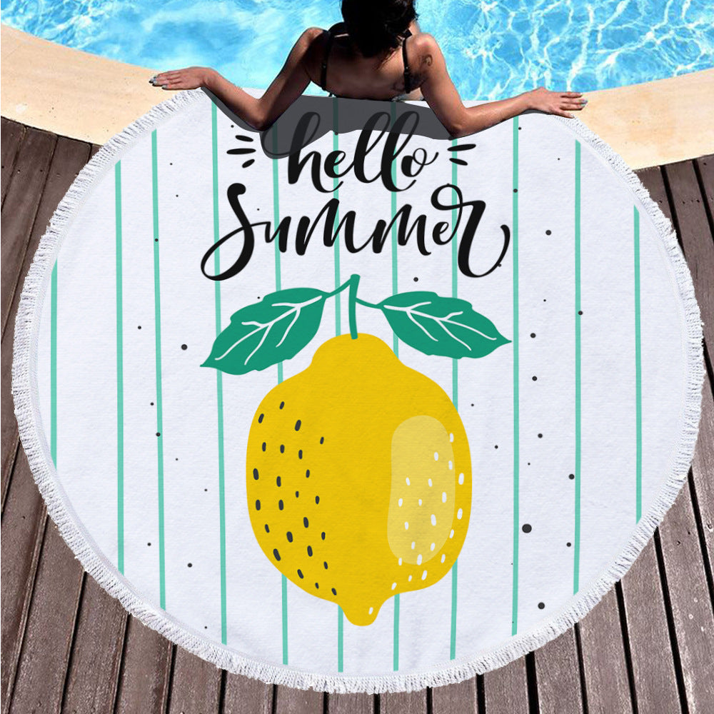 Digital printing round beach towel