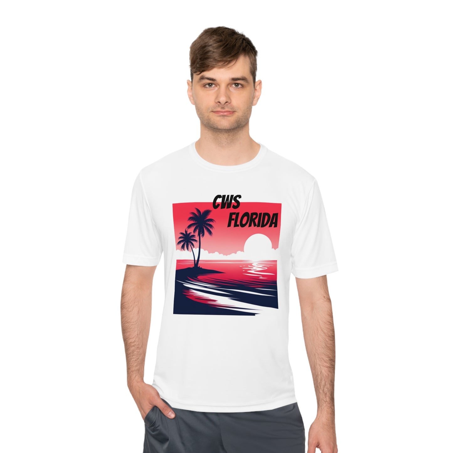 CWS Florida Sunset Unisex Moisture Wicking Tee By Cozy Winter Store (ships within USA only)