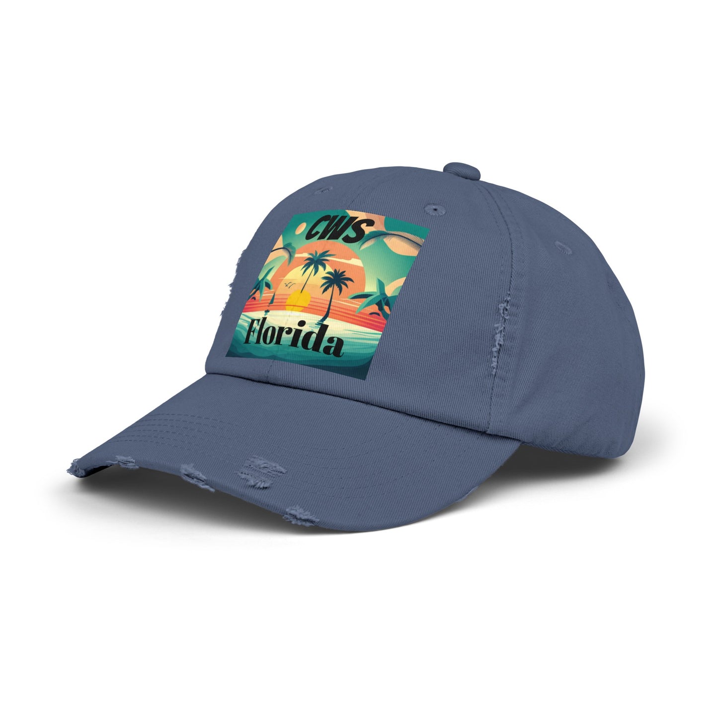 CWS Florida Unisex Distressed Cap by Cozy Winter Store (ships within USA only)