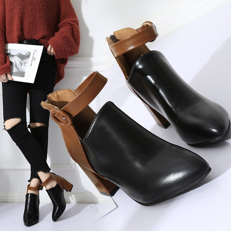 Effortlessly chic, LunaEase's Back-Zipper Ankle Boots combine style and ease for a seamless fashion-forward step.