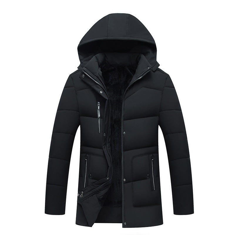 Warme Windjacke mit Kapuze