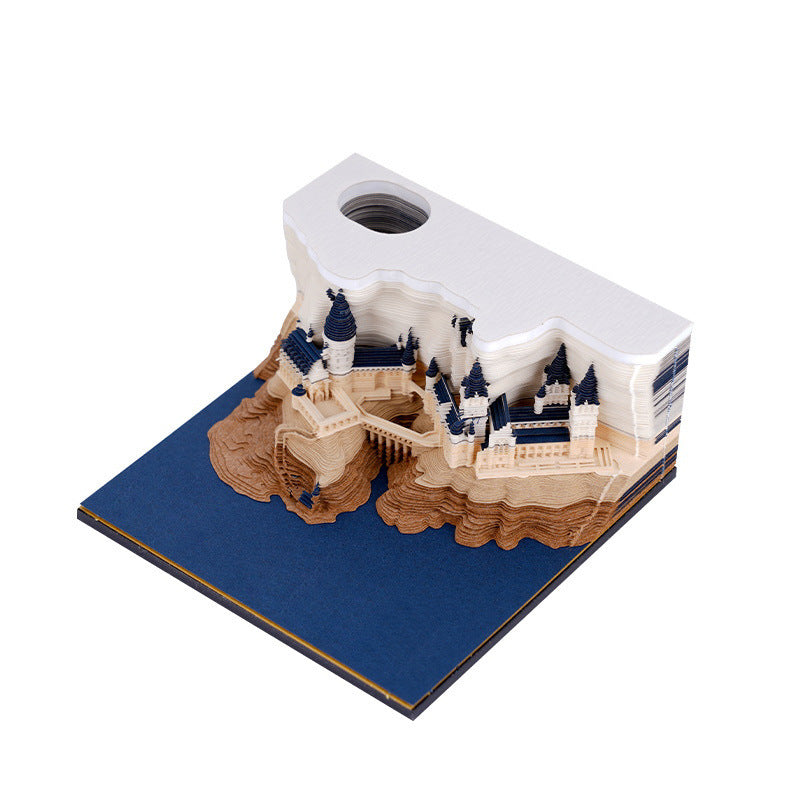 3D Paper Sculpture Model Of Castle