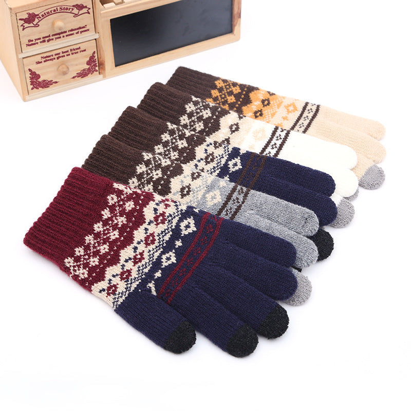 Winter Cashmere-like Fleece-lined Thermal Knitting Gloves