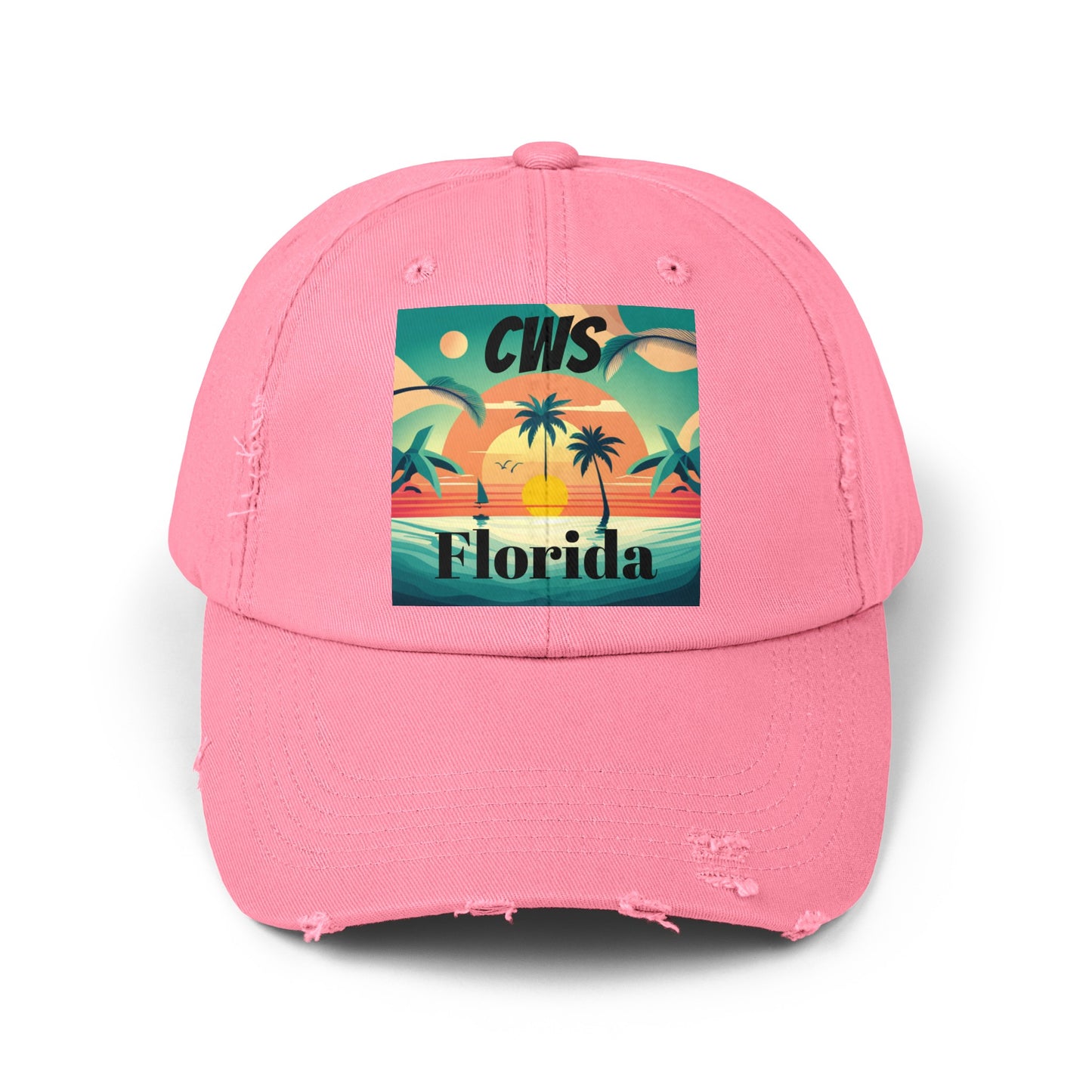 CWS Florida Unisex Distressed Cap by Cozy Winter Store (ships within USA only)