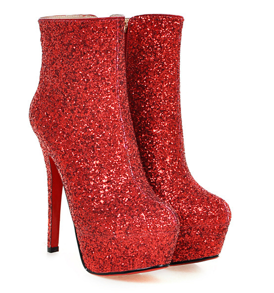 Introducing EuroGlam Sequin Heel Boots—Elegance with a touch of sparkle for the modern and confident stride.