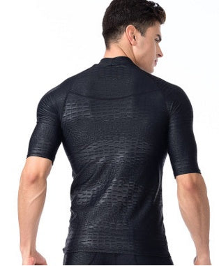 Men's Long-sleeved Sunscreen Split One-piece Surfing Snorkeling Suit