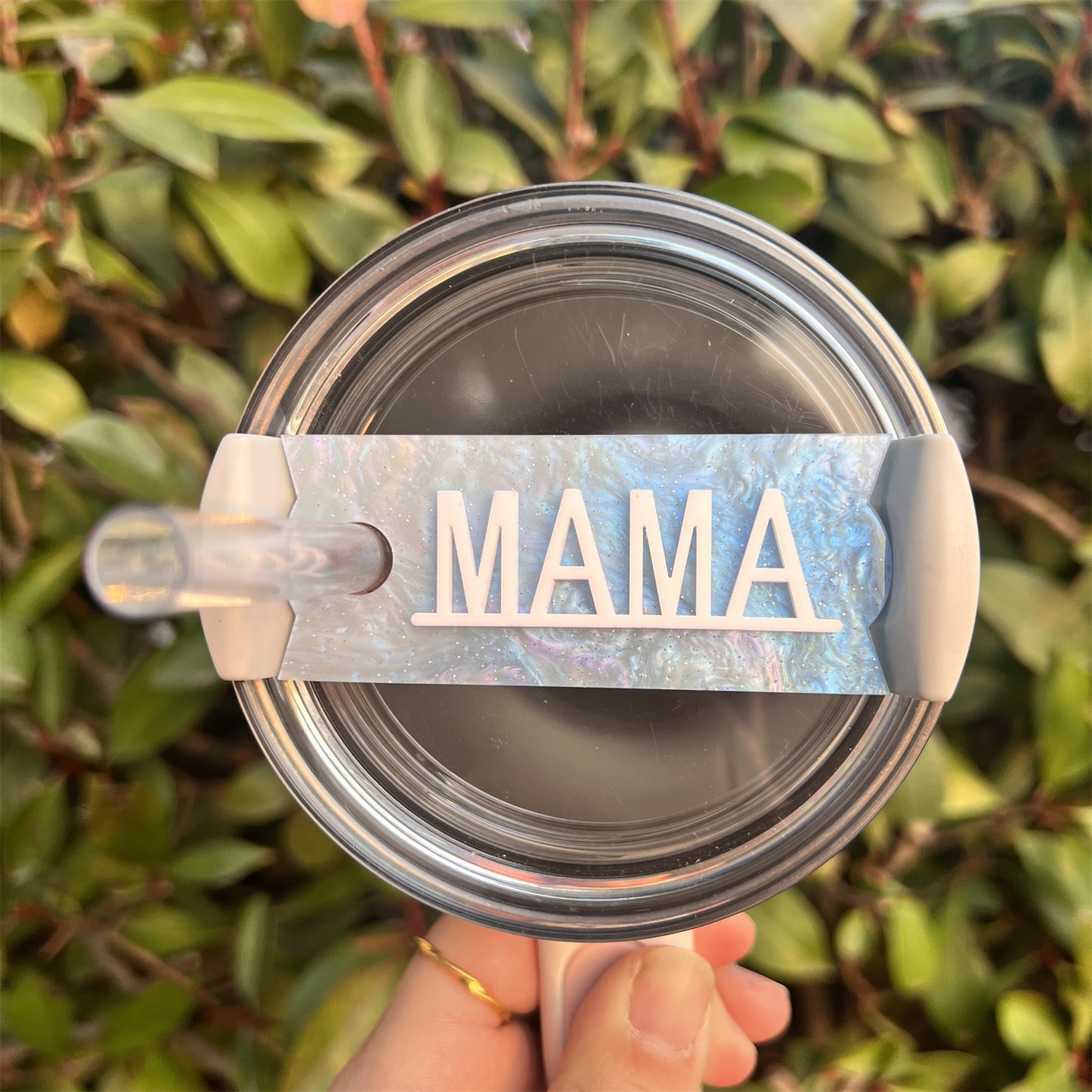 3D MAMA Acrylic Car Cup Cover Decorations