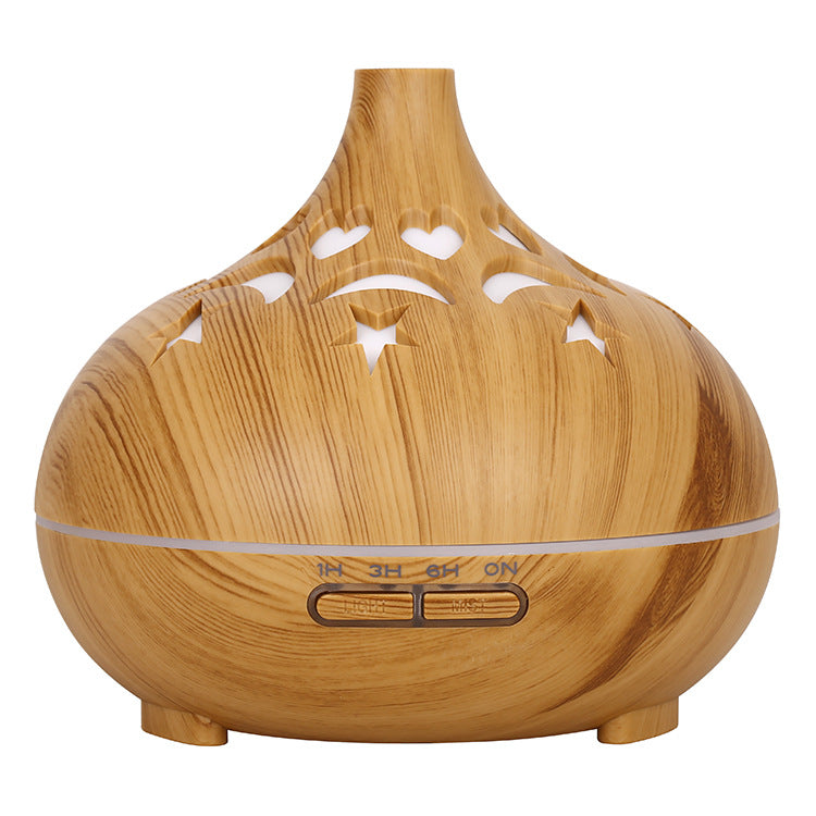 Large Capacity Wood Grain 122 Aroma Diffuser Hollow Humidifier Automatic Fragrance Desktop Home Essential Oil Ultrasonic