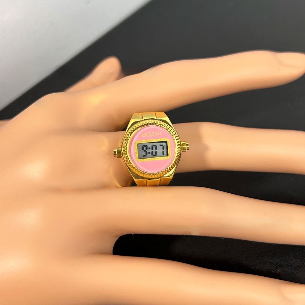 Damenmode Elektronische Uhr Mini Ring Uhr