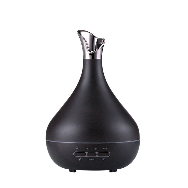 Diffusor für ätherische Öle aus blauem und weißem Porzellan, 300 ml, Luftbefeuchter, Aromadiffusor mit 7-farbigem LED-Licht, Aromatherapie-Nebelmaschine 