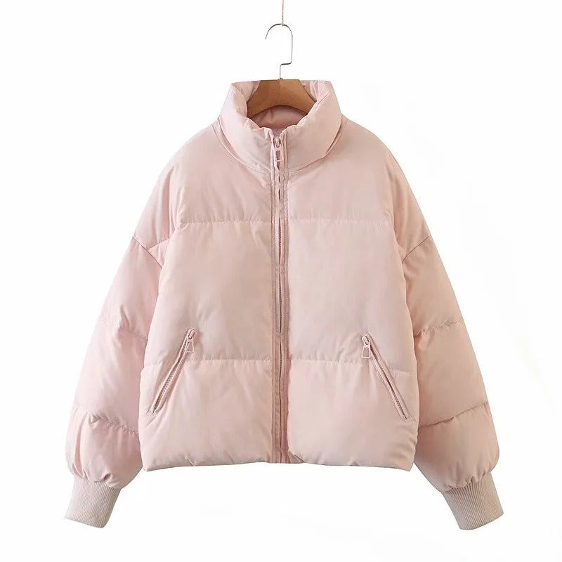 Cotton Jacket Female Ins Loose Thin Warm Bread Clothes Short Down Cotton Clothing Winter