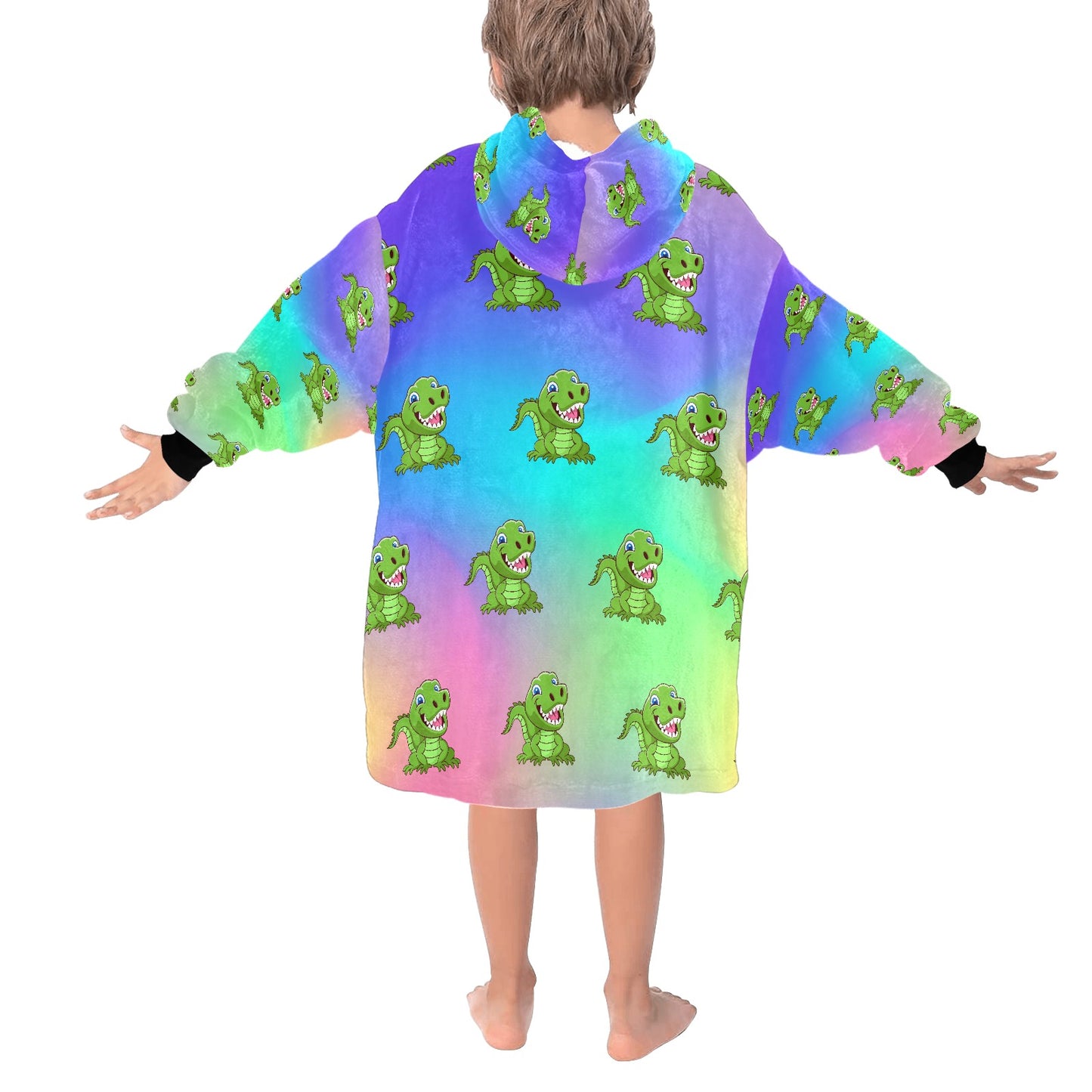 CWS Cozy Vibe Little Dino Blanket Hoodie for Kids by Cozy Winter Store