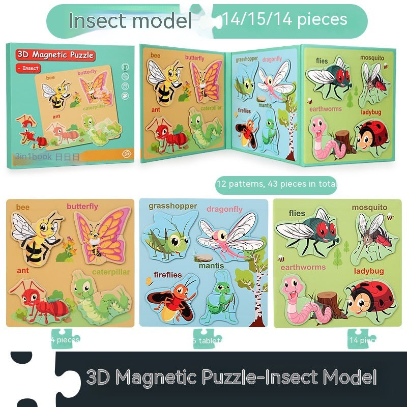 Children's Book Folding 3D Advanced Puzzle Magnetic