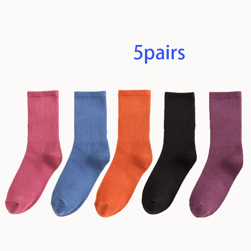 Winter Solid Color Pile Socks