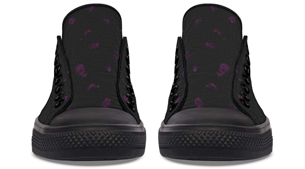 UrbanKicks Purple Rose Fashion Printed Couple High Top Canvas Shoes